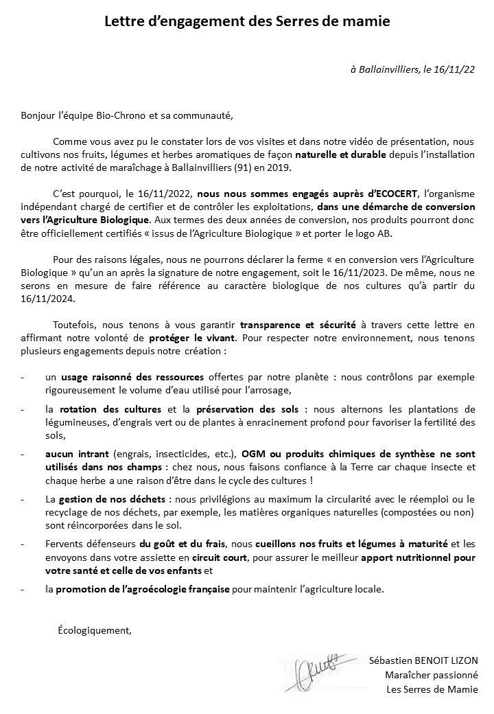 LES SERRES DE MAMIE