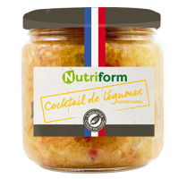 Cocktail légumes lacto-fermentés BIO | chou blanc, carottes, poivron, oignon, poireau | 380g