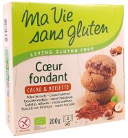 Coeurs fondants au cacao et noisettes sans gluten BIO | 6x2 sachets | 200g