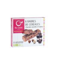 Barres de céréales chocolat, noisettes et raisins BIO | 6 sachets | 125g
