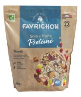 Muesli protéiné soja et fruits BIO | céréales, flocons de soja et fruits | 450g