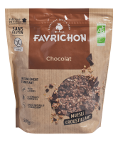 Muesli croustillant chocolat BIO | céréales complètes et pépites de chocolat | 500g