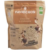 Muesli croustillant chocolat et châtaigne BIO | riz, châtaigne et pépites de chocolat | 375g