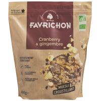 Muesli croustillant cranberry gingembre BIO | céréales, cranberry, gingembre | 400g