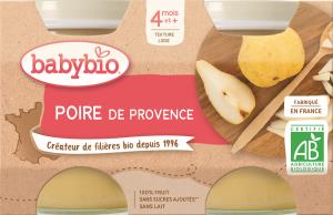 Petits pots Fruits poire Williams Babybio BIO | dès 4 mois | 2x130g