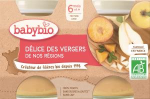 Petits pots Fruits Délice des Vergers Babybio BIO | dès 6 mois | 2x130g