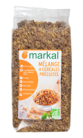 Mélange 4 céréales précuites BIO | blé, épeautre du Nord, orge et riz long complet | 500g