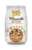 Muesli fruits BIO | céréales complètes, raisins, abricots, pommes et noix de coco | 1kg
