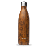 Bouteille isotherme WOOD | motif bois brun | 750ml