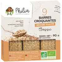 Barres croquantes de sésame toasté Classic BIO | 3x3 sachets | 90g