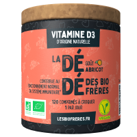 Dédé, Vitamine D3 Abricot | 120 comprimés à croquer
